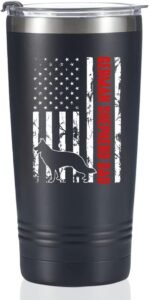 German Shepherd Gifts for Men, Best German Shepherd Dog Dad Ever, Father's Day German Shepherd Gifts for Dog Dad, Dog Owner, Dog Lovers, Stainless Steel 20oz Travel Mug Tumbler, Black