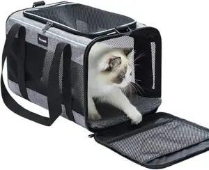 Pet Travel 26 CLICK HERE. #1 BEST SELLER 17.5x11x11 Inches Cat, Dog Carrier for Pets Up to 16 Lbs, Soft-Sided Cat Bag Animal Carriers Travel Puppy Carry As a Toy of Fabric Pet Home