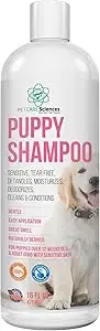 CLICK HERE. 16 fl oz Tearless Puppy Shampoo and Conditioner - Anti Itch Dog Shampoo Sensitive Skin - Coconut Oil Oatmeal Pet Shampoo for Puppies
