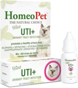 CLICK HERE. HomeoPet Feline UTI Plus, Safe and Natural Urinary Tract Medicine for Cats, Feline Urinary Tract Support, 15 Milliliters