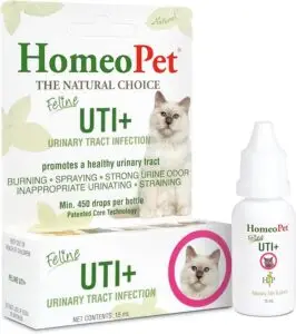 CLICK HERE. HomeoPet Feline UTI Plus, Safe and Natural Urinary Tract Medicine for Cats, Feline Urinary Tract Support, 15 Milliliters