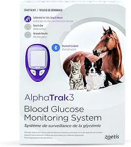 CLICK HERE. AlphaTrak 3, 8 Piece Pet Blood Glucose Monitoring Kit for Diabetic Cats, Dogs, and Horses All-in-One Solution for in-Clinic Or at Home, with Digital Results