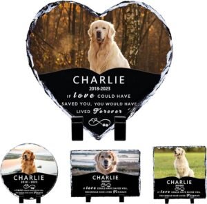 CLICK HERE. Pet Memorial Stones for Dog, Personalized Memorial Garden Stone with Photo Name, Pet Loss Gifts, Dog Memorial Gift for Loss of Dogs, Loss of Cat Sympathy Gifts, Heart Shaped Dogs Grave Marker