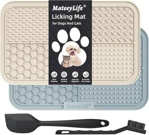 Slow Feeders and Interactive Feeders For Your Dog 9 CLICK HERE. AMAZON'S CHOICE. MateeyLife 2PCS Large Lick Mat for Dogs with Suction Cups, Slow Feeder Dog Bowls, Dog Lick Mat for Anxiety Relief, Dog Toys to Keep Them Busy, Dog Enrichment Toys for Bathing, Cat Lick Pad for Boredom