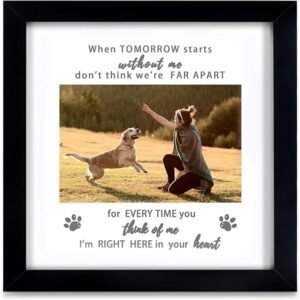 CLICK HERE. AMAZON'S CHOICE. Memorial Picture Frame for Pet Loss Gift - Remembrance Frame for Dog or Cat with Sympathy Tribute Keepsake(9x9 frame)