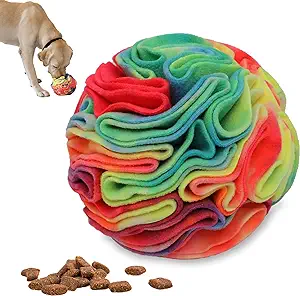 CLICK HERE. Snuffle Ball for Dogs, Slow Down Eating, Dog Enrichment Toys, Sniffle Interactive Treat Game, Enhance Sniffing, Dog Snuffle Puzzle Toy