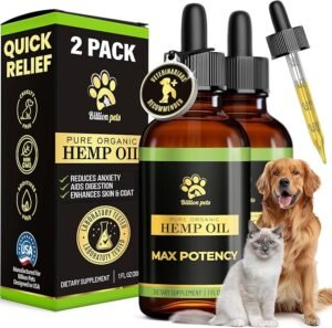 CLICK HERE. Hemp Oil for Dogs and Cats - Helps with Anxiety, Pain, Stress, Sleep, Arthritis, Seizures Relief - Hip and Joint Support - Calming Drops