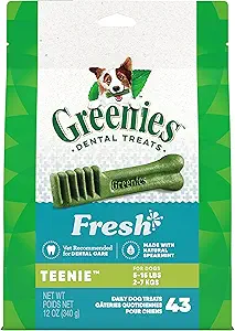 Dog Treats for Small Breeds Recommended by Vets 10 CLICK HERE. AMAZON'S CHOICE. BEST DENTAL CHEW. Greenies TEENIE Natural Dental Care Dog Treats Mint Fresh Flavor