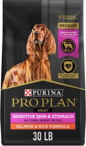 Best Elderly Dog Food - Recommended By Vets 16 CLICK HERE. VET PICK: BEST FOR SENSITIVE STOMACH Purina Pro Plan Sensitive Skin and Stomach Dog Food Dry, Adult Salmon & Rice Formula, Digestive Health