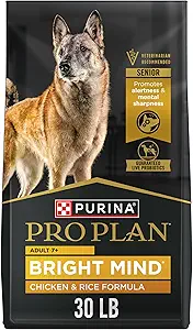 Best Elderly Dog Food - Recommended By Vets 11 CLICK HERE. VET PICK: BEST FOR BRAIN SUPPORT. Purina Pro Plan Senior Dog Food With Probiotics for Dogs, Bright Mind 7+ Chicken & Rice Formula