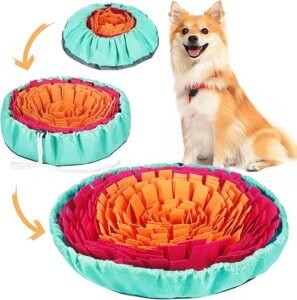 Slow Feeders and Interactive Feeders For Your Dog 12 CLICK HERE. Vivifying Snuffle Mat for Dogs, Interactive Sniff Mat for Slow Eating and Keep Busy, Adjustable Dog Digging Toys Encourages Natural Foraging Skills and Mental Stimulation