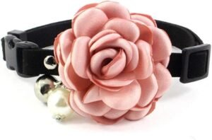 CLICK HERE. Everflowering Rose Flower Cat Dog Collar Bow Tie - Suede Puppy Necklace with Bell - Chihuahua Yorkie Girl Clothes Costume Outfits Accessory, Adjustable and Handmade