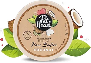 CLICK HERE. Pet Head On All Paws Coconut Paw Butter | Soothes & Nourishes for Soft Crack-Free Paws and Noses | Paw Moisturizer Balm | Vegan | Lick-Safe | Gentle Formula for Puppies
