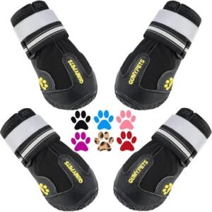 Dogs Need Shoes Too! 8 CLICK HERE. Dog Shoes for Large Dogs, Medium Dog Boots & Paw Protectors for Winter Snowy Day, Summer Hot Pavement, Water-Resistant in Rainy Weather, Outdoor Walking, Indoor Hardfloors Skid-Resistant Sole