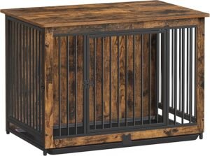 CLICK HERE. AMAZON'S CHOICE. Dog Crate Furniture, 38 Inches Dog Kennel for Dogs up to 70 lb, with Removable Tray, Heavy-Duty Dog Cage End Table, Double Doors Dog House, Rustic Brown