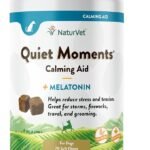 🐾 2. NaturVet Quiet Moments Calming Aid ✅ Made with Melatonin & Ginger to promote relaxation ✅ Helps with anxiety, stress, and excessive energy 🔗 Check Price on Amazon