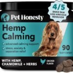 🛑 1. PetHonesty Calming Hemp Chews ✅ L-Theanine & Chamomile for stress relief ✅ Great for bedtime zoomies & hyperactivity 🔗 Check Price on Amazon