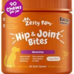 🏃‍♂️ 2. Zesty Paws Mobility Bites ✅ Delicious soft chews dogs love ✅ Made with Green-Lipped Mussel & Turmeric for natural anti-inflammatory support ✅ Perfect for young dogs to prevent early joint strain 🔗 Check Price on Amazon
