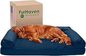 CLICK HERE. Orthopedic Dog BedRemovable Bolsters & Washable Cover, For Dogs Up to 95 lbs - Quilted Sofa