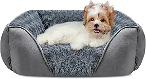 CLICK HERE. AMAZON'S CHOICE. Dog Bed for Large Medium Small Dogs/Puppy, Rectangle Washable, Orthopedic, Soft Calming Sleeping Durable Pet Cuddler with Anti-Slip Bottom