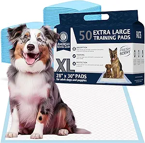 These 28 x 30-inch pads come with ultra-absorbent quick-dry gel and a fresh scent to neutralize odors. They are crafted with a soft, breathable top layer and waterproof backing to prevent seepage.