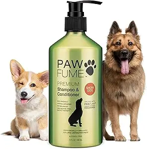 Keep your pup fresh and clean with Pawfume Dog Shampoo & Conditioner – a hypoallergenic, probiotic formula for long-lasting freshness and a healthy coat!