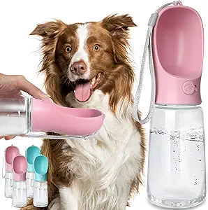 💧 2. Kalimdor Portable Dog Water Bottle Description: A leak-proof, portable water dispenser designed for outdoor adventures. It allows you to easily provide fresh water to your pet during walks or travel.