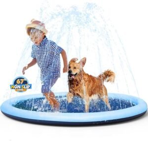 💦 5. VISTOP Non-Slip Dog Splash Pad Description: Durable splash pad to keep dogs cool and active during the summer heat.