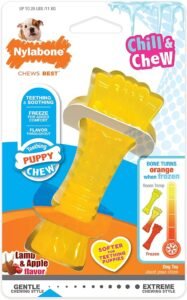 reezer Knuckle Bone Puppy Chew Toy, Soothing Teething Toys for Puppies