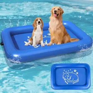 U0U Inflatable Dog Pool Float – Heavy-Duty Raft for Large Dogs