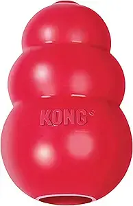 Durable red KONG dog toy designed for chewing and mental stimulation, ideal for filling with treats. Tools ChatGPT can make mistakes. Check important info. Pet Nail Grinder Pin PLUS