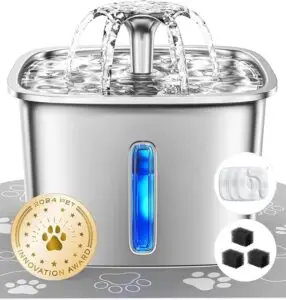 Award Winner Stainless Steel Cat Water Fountain,