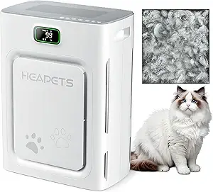 HEAPETS Air Purifier with HEPA filter – one of the best products for dogs with allergies, designed to remove pet dander, hair, and allergens from the air. Ideal for homes with cats and dogs to support cleaner air and allergy relief.