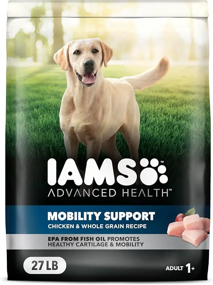 IAMS Advanced Health Mobility Support Chicken & Whole Grain Recipe — best senior dog food 2025 for joint health, mobility, and overall wellness.